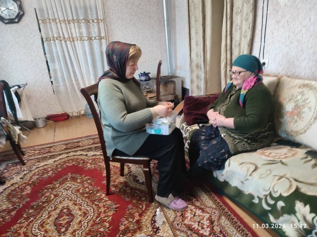 Социальный работник провела патронаж подопечных